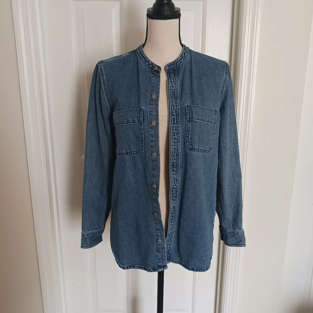 Madewell Demi Banded Collar Shirt Jacket - Picture 5 of 12